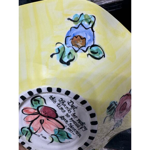 Hand Painted center piece bowl - Picture 5 of 6